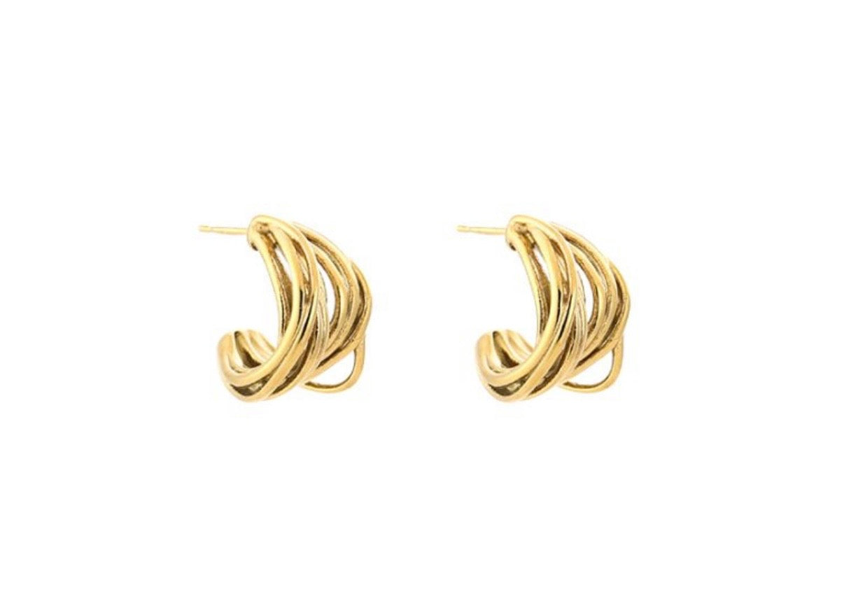 Chique oorbel goud