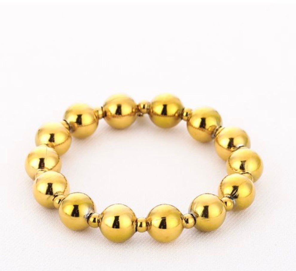 Kralen armband goud onesize