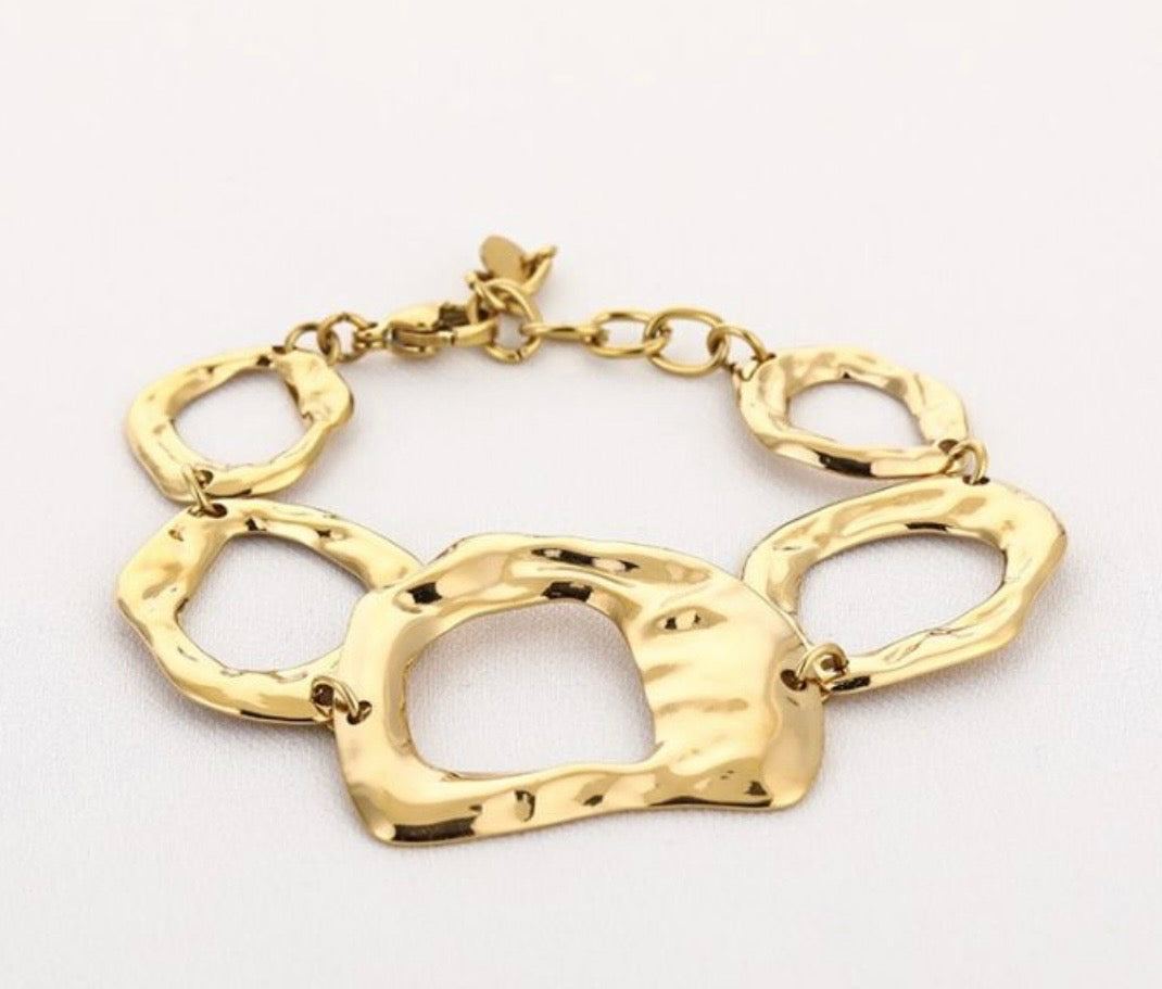 Cirkel armband goud